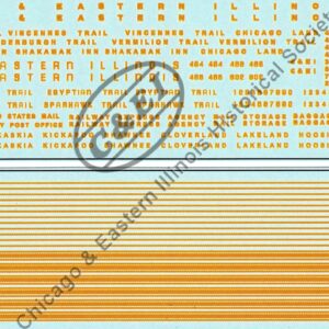C&EI HO Scale Passenger cars – dark blue passenger cars – ORANGE